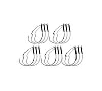 MeevrgR Drop Shot Hooks for Soft Bait Rigging, Weedless Fishing Hooks for Wacky Rig and Proof Bottom Fishing, 15 Pcs Set with Slim Profile Wire Guard, Carbon Steel Black+Silver 2# fishing hook