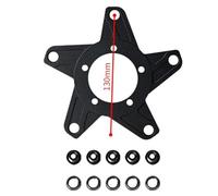 MeevrgR eBike Throttle 3 Pin Connector Kit for Bafang Mid-Mount Motor, Chainring Conversion Seat Adapter Plate with 4/5 Claws (104BCD/130BCD) AdapterFour-hole 34T chainring blue