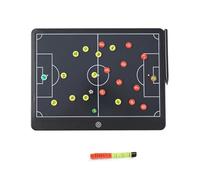 MeevrgR Electronic Soccer Strategy Board with Magnetic Stickers for Coaching Tactics, 34x25cm & 35.5x23cm Dual Size Set, Black Football