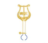 MeevrgR Elegant Sturdy Silver Trumpet Lyre Music Stand, Compact Size for Easy Portability, for Marching and Concert Performances(Gold)