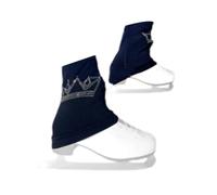 MeevrgR Figure Skating Ice Skate Boot Covers for Training and Competition, Soft Polyester Ankle Covers with Anti-Slip Design, Fits FR 39+, Black Black S