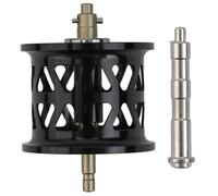 MeevrgR Fishing Reel Modified Line Cup for ABU B4P4B5P5 and STX Models, Mini-Cup Spool Replacement in Aluminum Alloy, 0.6-1.2mm Line Capacity, Lightweight at 11g Black