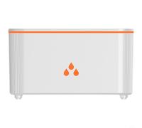 MeevrgR Flame Aroma Diffuser with Simulated Flame Effect and 7 Color LED Lights, Whisper-Quiet Essential Oil Humidifier for Home Office Bedroom Relaxation Sleep, Compact Retro Design Black(White)