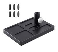 MeevrgR Fly Tying Pedestal Base for Clamp-Type Fly Tying Tables, Lure Hook Tying Platform Made of 6061 Aluminum with Anti-Slip Pad, Black