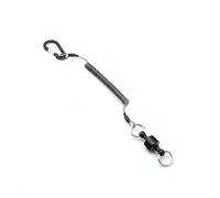 MeevrgR Fly Tying Vise Tool with Retractable Lanyard and Fish Gripper, 6.6 Lbs Holding Force, 304 Stainless Steel Split for RING for Saltwater Fishing, Black