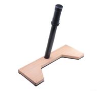 MeevrgR Folding Bike Parking Rack - Aluminum Alloy Stand with Wooden Base Supports 30KG, Anti-Slip Design for Seat Tube >35mm