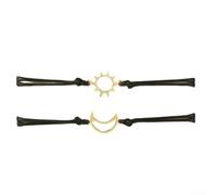 MeevrgR for braided Sun & Moon Bracelets, Adjustable 12-30 cm, Set of 2