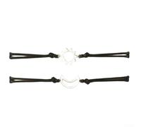MeevrgR for braided Sun & Moon Bracelets, Adjustable 12-30 cm, Set of 2