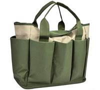 MeevrgR Garden Tool Tote Bag with Multiple Pockets, Heavy Duty Organizer for Securing Pruners Trowels Sprayer, Portable Carry All with Handles for Yard Work