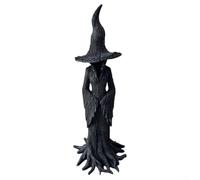 MeevrgR Gothic Resin Witch Statue 11.8 Inch Figurine with Hand-Painted Details for Collectors and Halloween Decor
