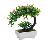 MeevrgR Green Bonsai Artificial 20x20cm Plastic Indoor Plant