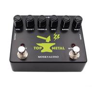 MeevrgR Guitar Effects Pedal Metal Top Boost Heavy Distortion Bass Control Pedal for Electric Guitar with Midrange Control Tone Shaping for SOLOS Black