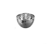 MeevrgR Hammered Stainless Steel Salad Bowl for Kitchen Use, Round Mixing Serving Bowl for Vegetable Washing, Salad Making and Egg Beating(Silver 24CM)