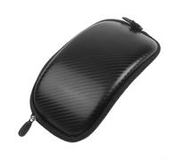 MeevrgR Hard Shell Ski Goggle Case Protective Eyewear Box for Snowboarding Cycling - Shockproof PU Storage 22x12.5cm(Black)