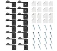MeevrgR Hat Hooks - No-Drill Cap Holders for Doors & Closets, Space-Saving Black Plastic Organizer for Baseball Cap (7×4.5cm)(16pc)