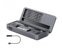MeevrgR HS-02 Smart Soldering Iron Station (100W) - Portable CNC Aluminum Workbench with 0.96" Color Screen - PD/QC/DC Fast Heating (100-450°C)(HS-02A high)