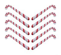 MeevrgR Inflatable Christmas Candy Canes - 10-Pack Jumbo Outdoor Decor (88cm) Santa PVC Holiday Yard Stakes(red)