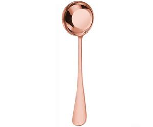MeevrgR Korean Style Flat Spoon, 304 Stainless Steel Mirror Polished - Wide Head for Easy Serving, & Rust-Resistant Tableware for Home & Restaurant(Gold)
