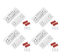MeevrgR Latches Cabinet Door-Locks Hole-Free Invisible Metal Magnet 42 * 32mm 4pcs Metal Latches Cabinet Suitable for Daily Use * Suitable for Wardrobe Doors(Silver)