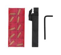 MeevrgR Lathe Turning Tool Holder for MGEHR1616-2 with 10PCS for MGMN200-G Carbide Inserts, CNC Cut Off Tool for Semi-Finishing and Finishing, Steel and Carbide Construction