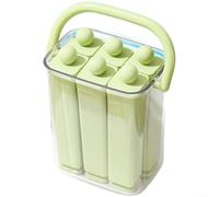 MeevrgR Long Bar Silicone Ice Molds with Lid, Stackable Tray for Home Kitchen, Easy Release Design, Cream or Green, 6 or 12 Count(S Green)