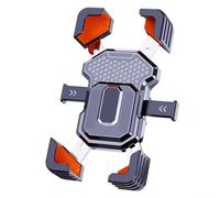 MeevrgR Motorcycle Phone Mount - 360° Adjustable Handlebar & Mirror Bracket Super Grip Silicone Clamp Anti-Shock ABS+Alloy for Secure Riding(Handlebar)