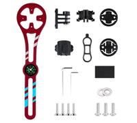 MeevrgR Multifunctional for Bike Computer Mount Holder for and for Bryton, Aluminum Alloy Handlebar Bracket with Compass, Compatible with Cycling GPS and Sport Camera, Black Red