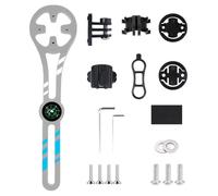 MeevrgR Multifunctional for Bike Computer Mount Holder for and for Bryton, Aluminum Alloy Handlebar Bracket with Compass, Compatible with Cycling GPS and Sport Camera, Black Silver