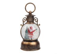 MeevrgR Musical Christmas Snow Globe Lantern - USB/Battery Powered with Floating Glitter & Holiday Music 19cm Festive Water Globe for Tabletop Decor(Santa Claus)