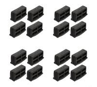 MeevrgR Non Slip Ladder Feet Pads 60x22mm, Folding Rubber Foot Covers for Telescopic Engineering and Man Way Ladders, for Protection and Stability, Black(16)