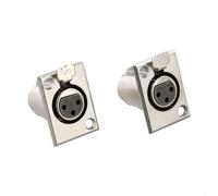 MeevrgR Panel Mount XLR Socket for Patch Bay Snake Cable(2x Female)