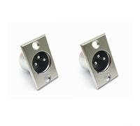 MeevrgR Panel Mount XLR Socket for Patch Bay Snake Cable(2x Male)