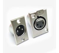 MeevrgR Panel Mount XLR Socket for Patch Bay Snake Cable(Male+Female)