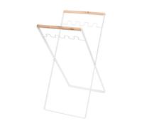 MeevrgR Portable Trash Bag Holder for Camping and Outdoor Use, Folding for Leaf Bag Stand with Iron Wire Frame, 56 x 25 cm, Black/White White