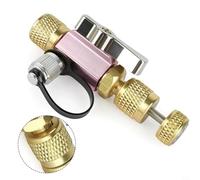 MeevrgR Professional R410A Valve Core Removal Tool With Double O-Ring Seal, 5/16 Inch Female Flare To 1/4 Inch Male Flare, Vacuum-Rated HVAC System Maintenance Tool With Side Port