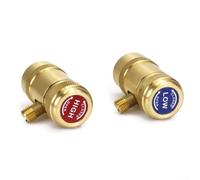 MeevrgR R744A Deluxe Car Air Conditioning Adapter Adjustable Quick Release Connector for Mercedes for Porsche Vehicles Enhanced Cooling-Performance Copper Construction Automotive AC System Tool