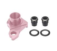 MeevrgR Rear Derailleur Hanger for UDH for Bike Frames, Aluminum Alloy Tail Hook Compatible with Mountain and Road Bikes, Black Pink