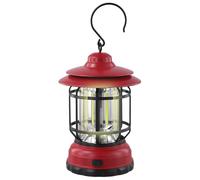 MeevrgR Rechargeable LED Camping Light Portable Vintage Horse Lantern for Hiking with Stepless Dimming and Sturdy ABS+PS Shell, Red A