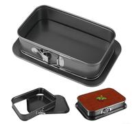 MeevrgR Removable Bottom Cake Pan With Quick Release Buckle, Carbon Steel Rectangular Baking Tray Suitable For Cheesecakes, Mousse, Tiramisu, Paella, And Pizzas