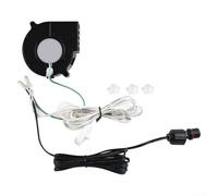 MeevrgR Replacement Fan Blower for Inflatables - 6.6ft LED Light String - 2A Power Adapter - ABS/PC 75×75×56mm - Halloween, Christmas Decor