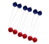 MeevrgR Replacement Ladder Ball Toss Game Set with 6 Pcs for Golf Ball Bolas for Yard Lawn Outdoor Games, Black + White Red + Blue, 42mm Dia, 50cm Cord red+blue