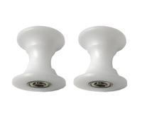 MeevrgR Rowing Machine Bearing Wheel for 40x20mm Elliptical Tube, Belly Machine Pulley with 608ZZ Stainless Steel Roller, 49.5mm Length, White