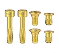 MeevrgR Screw Set Tailored for Mountain Bikes 6 Pieces of Sturdy Tai Alloy Providing Options and Flexibility in Modifications (Gold)