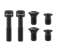MeevrgR Screw Set Tailored for Mountain Bikes 6 Pieces of Sturdy Tai Alloy Providing Options and Flexibility in Modifications (Black)
