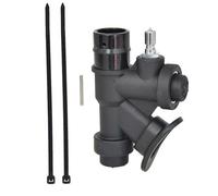 MeevrgR Scuba Diving 45 Degree Oral Power Inflator for BCD K-Type Inflator Valve, Nylon Brass Stainless Steel Low Pressure Exhaust Valve, Black 99x69mm