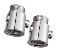 MeevrgR Shower Head Shut-Off Valve with Flow Control, 2-Pack Water Stop Button for Hand Shower, Silver ABS Pause Valve Compatible with Most Hoses, 2.6 x 4 x 2 cm