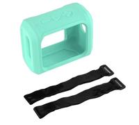 MeevrgR Silicone Speaker Case for JBL GO3, Speaker Bracket with Charging Groove & Button Access, Lightweight for Bike Speaker Protection Cover Green