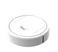 MeevrgR Smart Robot Vacuum Cleaner 3-in-1 Sweeping Mopping Suction Auto Obstacle Detection USB Rechargeable Slim Design for Home Hard Floor Pet Hair Cleaning White(White)