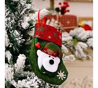 MeevrgR Socks Xmas Tree Hanging Pendant Felt Santa Claus Elk Snowman Ornaments Small Boots for CANDY Bag 2025 9Cm 19Cm Fabric Stocking (Bear)