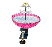 MeevrgR Solar Bird Bath Fountain, Freestanding Outdoor Bird Feeder and Water Basin with Modern Design, Weather Resistant Garden Decoration for Patio Lawn Yard(Rose)